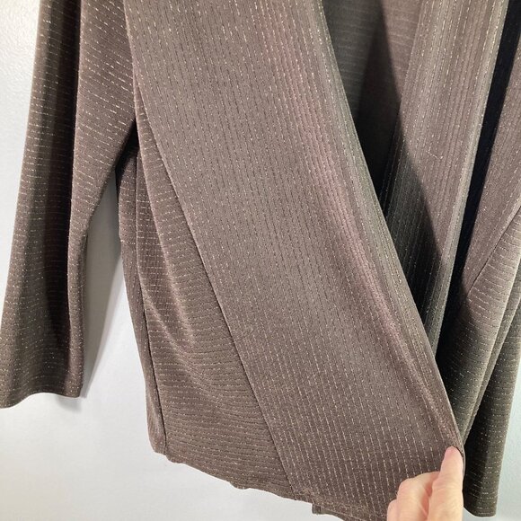 Womens Chicos Travelers Collection Open Cardigan Brown Gold L - Picture 3 of 9